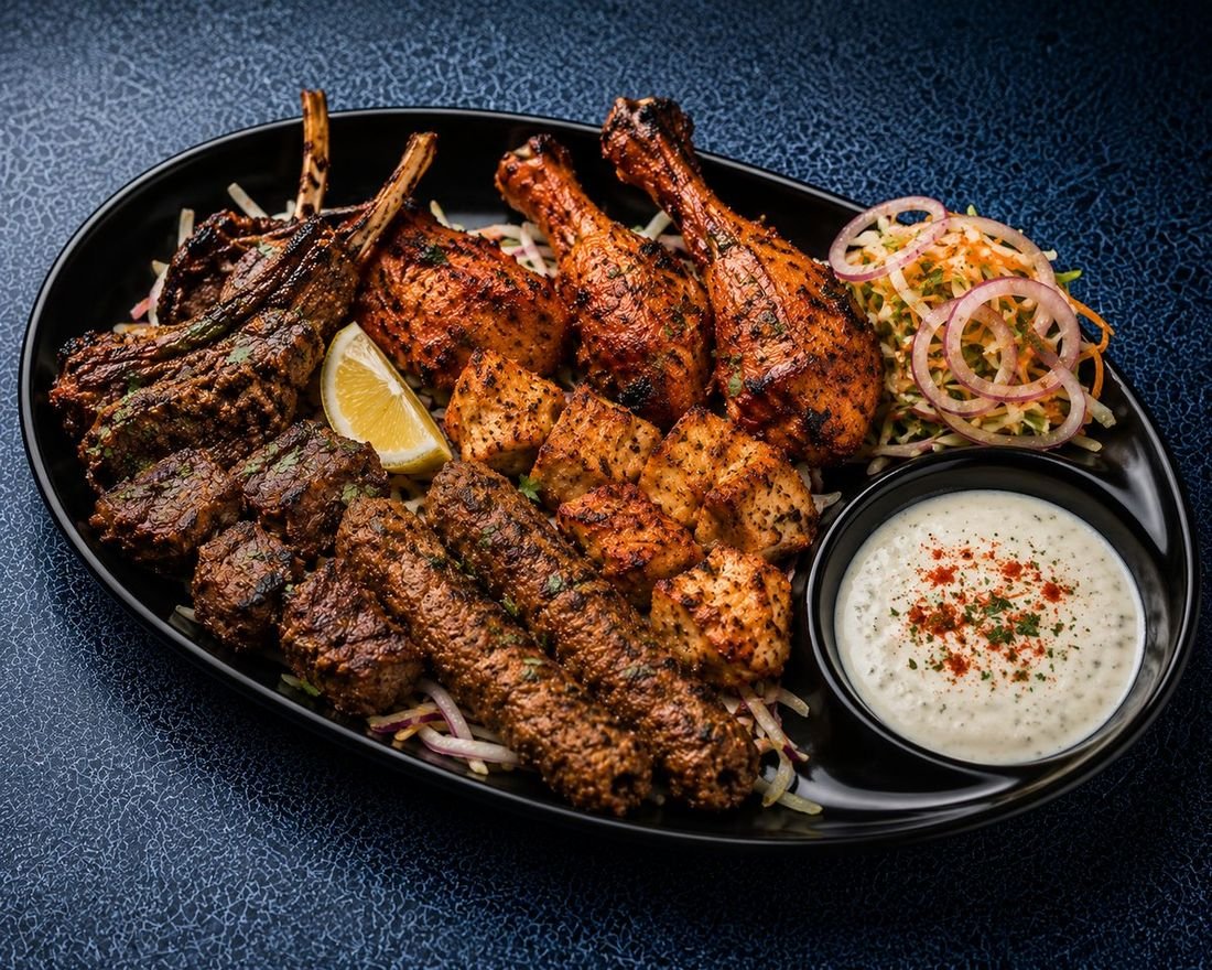 Mixed grill tandoori platter